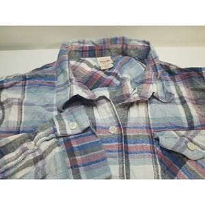 Mossimo Supply Co Womens Flannel Plaid Shirt Long Sleeve Button Up 2XL XXL